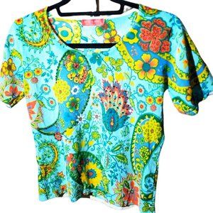 Spring Outfit Shirt, Paisley Print